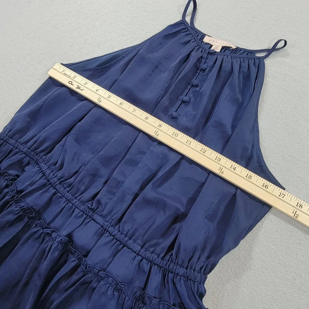 Philosophy‎ Halter Neck Ruffle Hem Blouse Sleeveless Flowy Women's Size Large